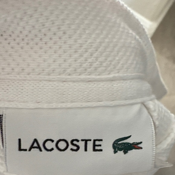 NWT Lacoste Classic Pique White Robe - Picture 9 of 10